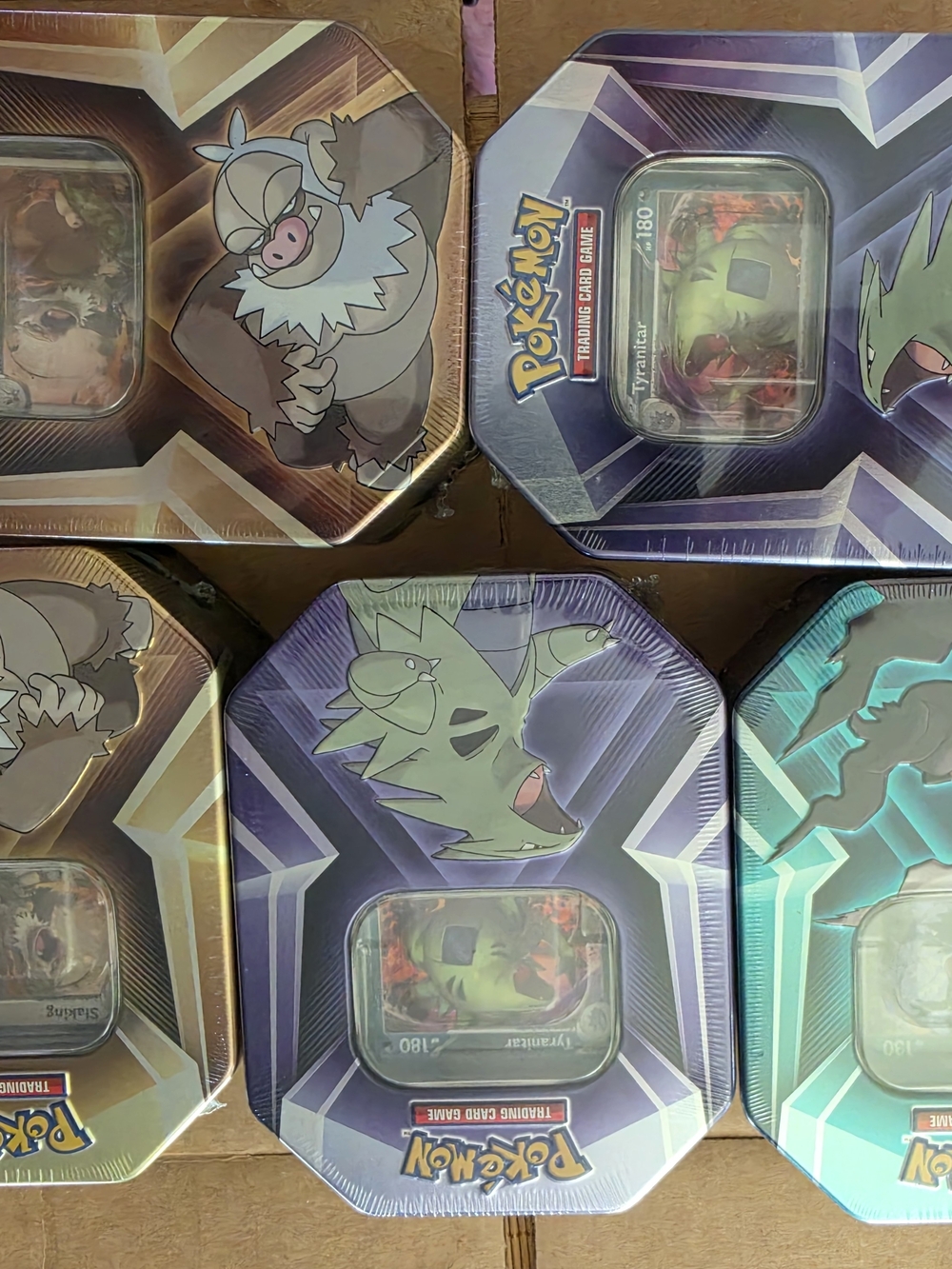 5 Tins Sealed Pokémon Trading Card Game Tin - Triple Threat